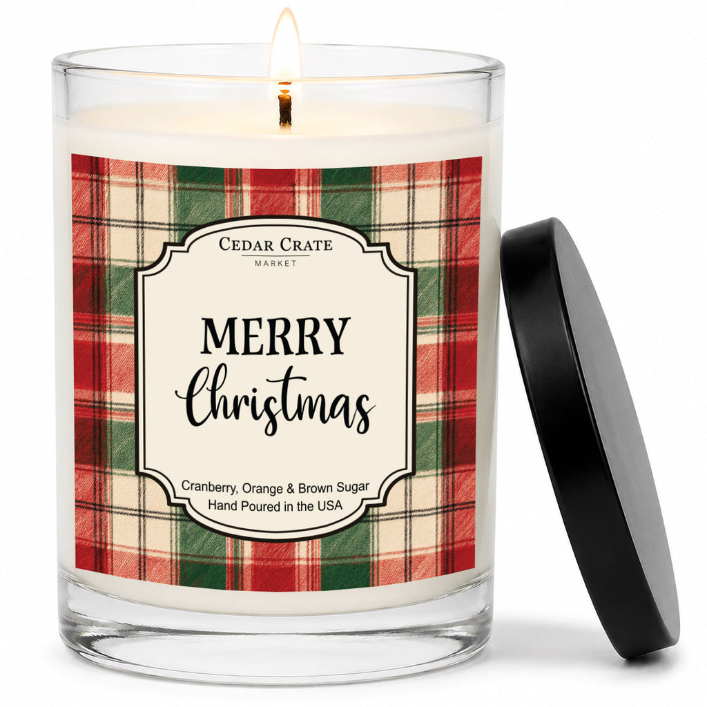Funny Christmas Candles - Merry Christmas Cranberry Soy Jar