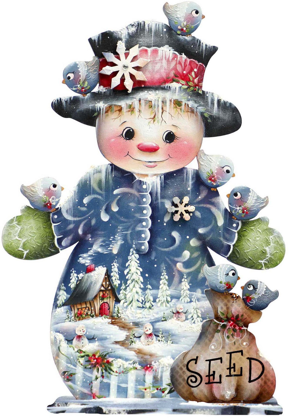 Freezing Friends (Frosting Sparkle) Door Decor by Jamie Mills-Price - Christmas Santa Snowman Decor - 8457511H