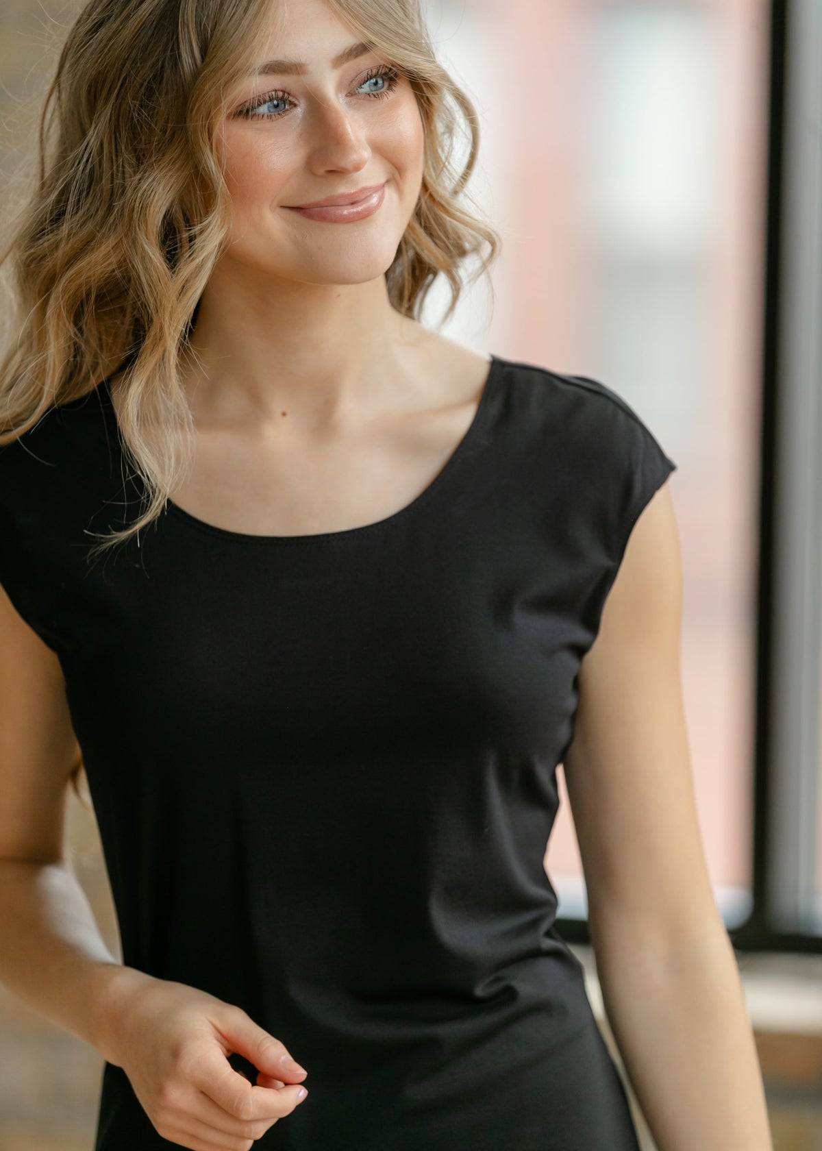 Classic Black Cap Sleeve Tank