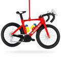 Red Racing Bicycle Endless Miles Resin Christmas Ornament