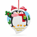 First Christmas Together Penguins Couple Resin Christmas Ornament