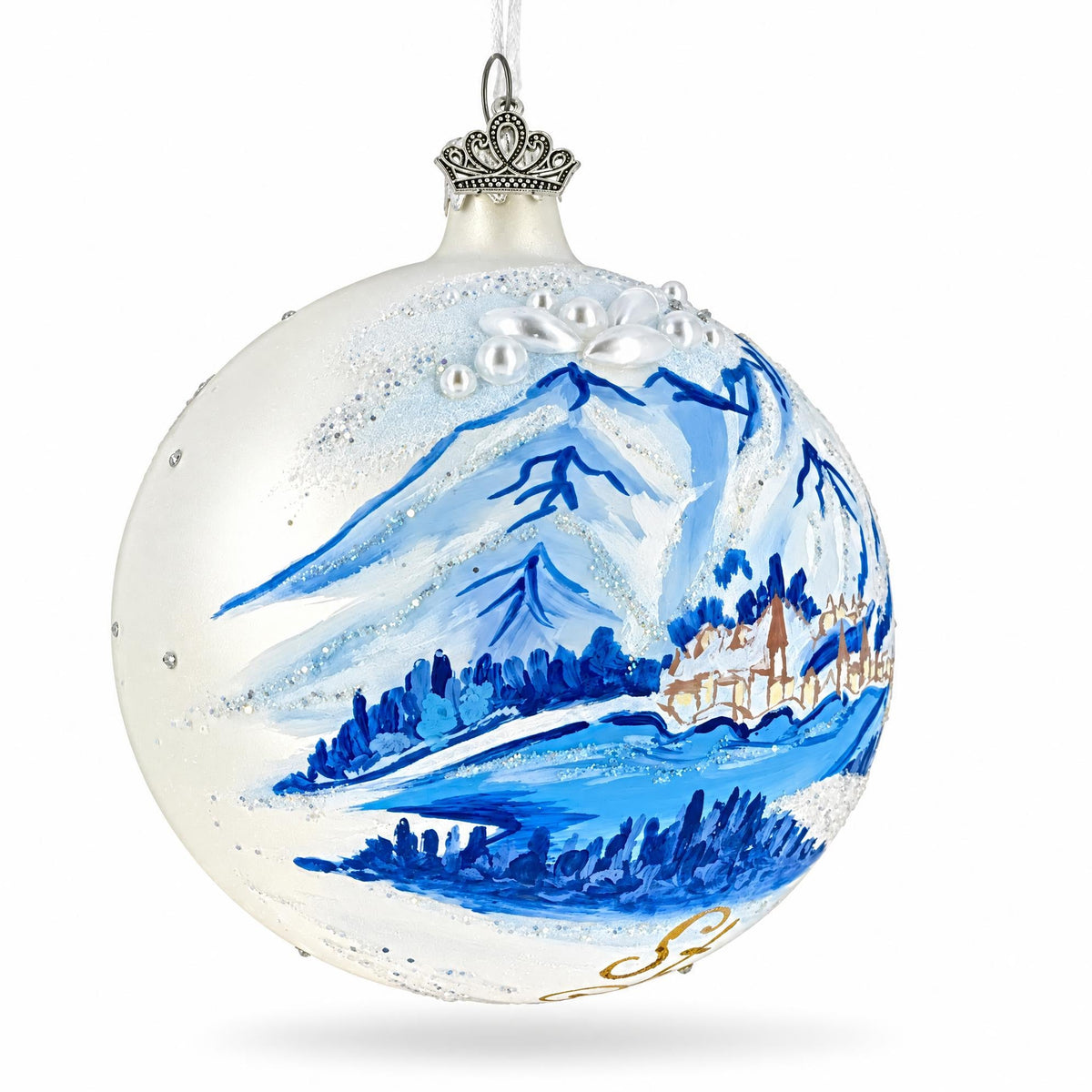 St. Moritz, Switzerland Glass Ball Christmas Ornament