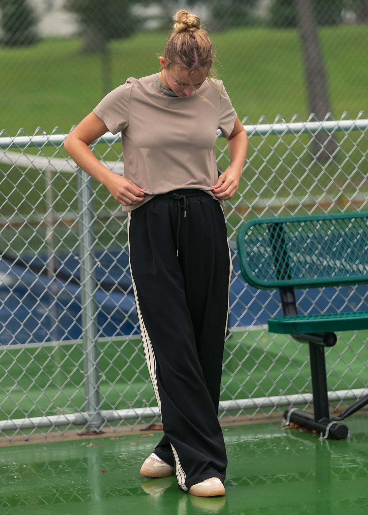 Nina Wide Leg Track Pants